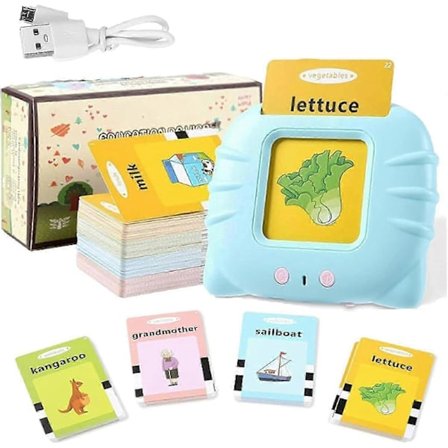 Tospråklig Kompis - Spansk og engelsk snakkende flashkort, Spanske og engelske snakkende flashkort for småbarn, 112 stk. snakkende flashkort for [DB]