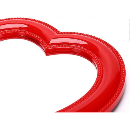 Hjerteformet Sminkespeil Kosmetisk Speil Veggskrivebordsspeil Soveromsspeil, Gave (L) Rød