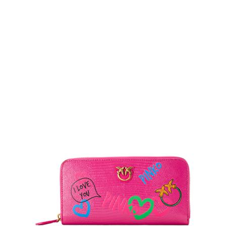 Pinko, Wallets ; Cardholders Różowy, Kobieta, Rozmiar: ONE Size