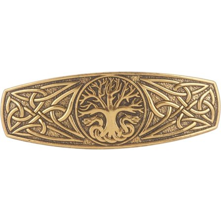 (Guld) Vintage Hårklämma i Metall för Kvinnor - Livets Träd