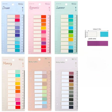 Selvklæbende Transparent Notes 6-pak