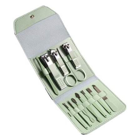 Set manikyr-pedikyr L Pack nagelklippare LUNAVO 12PCS Set Manikyrverktyg Skönhet Pedikyr Ansiktsvård Personlig vård komplett