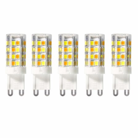 G9 LED Tri-Color 2700K 4000K 6000K Lampor Varm Neutral Kall 5W Motsvarande 50W Halogen 450 Lumen Ej Dimbar 220V 230V 5-pack