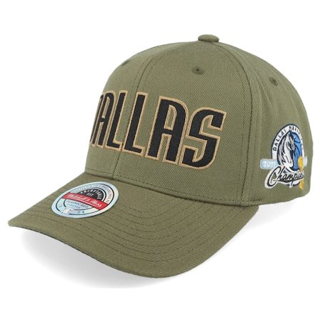 Mitchell & Ness - Verde adjustable Gorra - Hatstore Exclusive x Dallas Mavericks Script Flight Olive Adjustable @ Hatstore