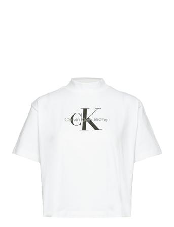 Archival Monologo Tee T-shirts & Tops Short-sleeved Hvit Calvin Klein Jeans*Betinget Tilbud