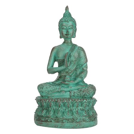 Sakyamuni Buddha - Jäljitelmä kuparista valmistettu Buddha-patsas, thaimaalainen Sakyamuni-hartsikoriste (pronssi)