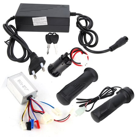 24V 250W Elektrisk Sykkel Scooter Motor Kontroller Kit Elektrisk Lås EU Lader 100‐240V