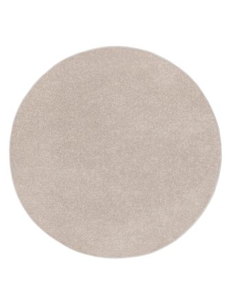 Tappeto Per Interni/Esterni Monocromatico Lavable Piccolo Anna - Beige Ø 150 In Stile Scandinavo