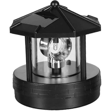 LED Havefyrtårn til haven, solcelledrevet, vandtæt, roterende havedekoration, solcelledrevet fyrtårn