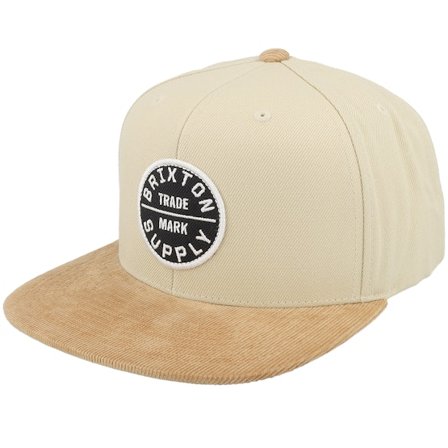 Brixton - Beige snapback Czapka Z Daszkiem - Oath Iii Sand/Light Brown Corduroy Snapback @ Hatstore