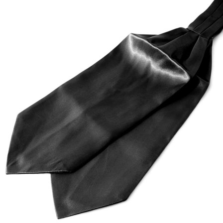 Shiny Black Basic Cravat for Men - Cravats