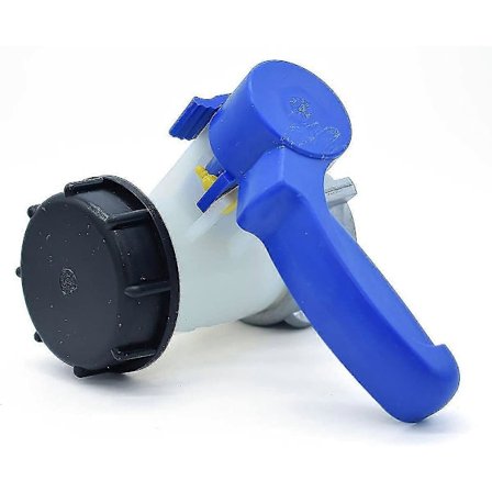 Fjärilventil med flytande aluminiummutter S60x6 för 1000 liters IBC-tank [DB]