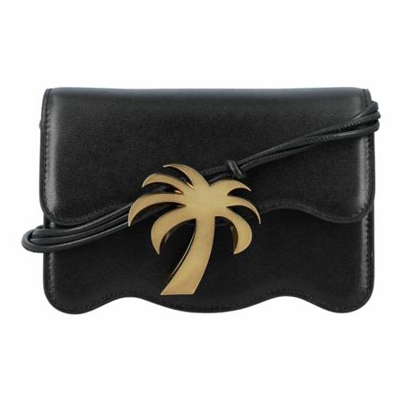 Palm Angels, Handbag Pwnq 009S22Lea 001 Zwart, Dames, Maat:ONE Size