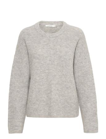 Alphagz Roundneck Tops Knitwear Jumpers Grey Gestuz