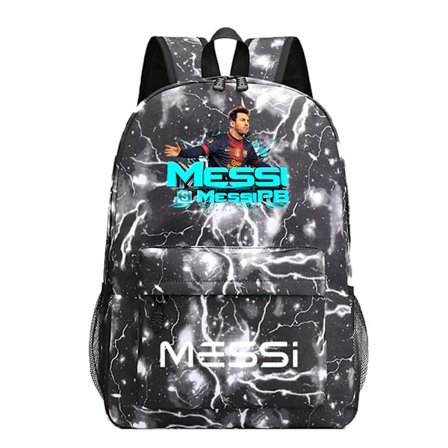 Børne Rygsæk Skoletaske Laptop Rygsæk Kompatibel med Messi[JUN]