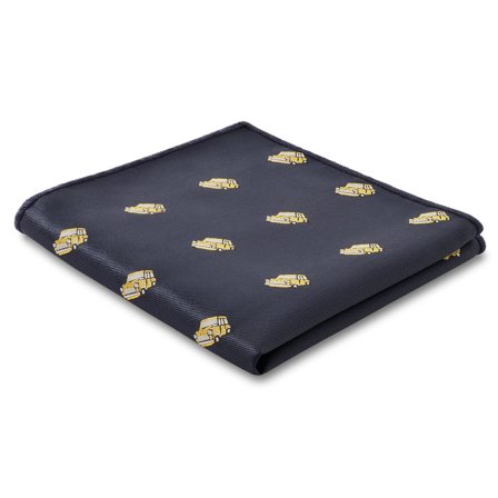 Motos | Navy Big Car Pocket Square for Men - Patterned Pocket Squares