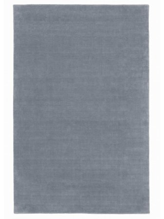 Plain (Single Colored) Small Handloom Premium Rug - Blue 140X200 Wool