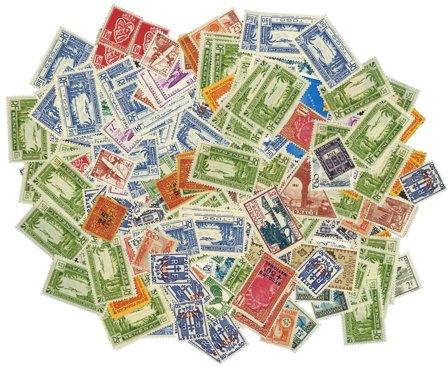 Franske kolonier - Dubletlot - 528 postfriske frimærker