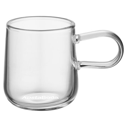 Kosta boda Viva espressokuppi ja lautanen 8 cl 2-pakkaus