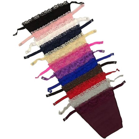 12 kpl Lady Lace Clip-on Mock Camisole Bra Insert Overlay Modesty Panel Vest