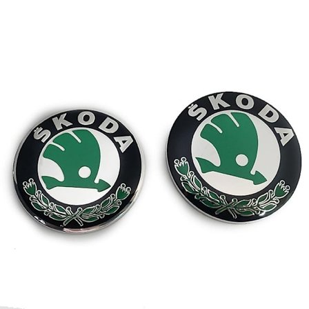 Skoda logo 2 stk. 90 mm 80 mm panser- og bagasjeromlogo B