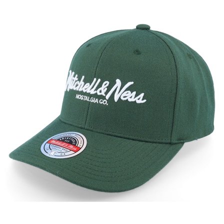Mitchell & Ness - Groen adjustable Cap - Pinscript Dark Green/White Adjustable @ Hatstore