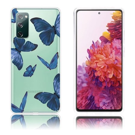 Deco Samsung Galaxy S20 FE 5G / Samsung Galaxy S20 FE skal - Blå Fjärilar