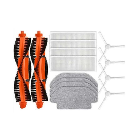 Reservedele Tilbehør til Xiaomi Robotstøvsuger S10 Hovedbørste Sidebørste Hepa Filter Moppeklud