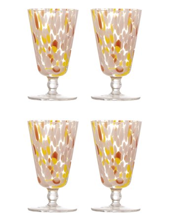 Lilya Wine Glass Pink Bloomingville