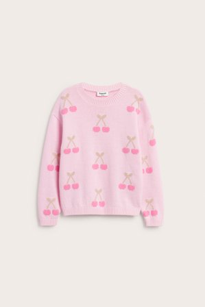 Kappahl | Kirsikkakuvioinen neulepusero Pinkki 86/92 | Pinkki