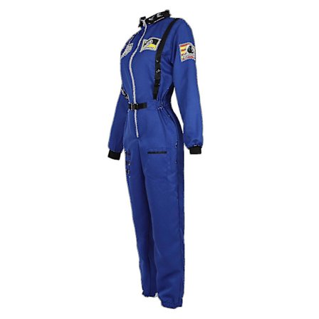Astronaut kostym rymddräkt för vuxna Cosplay kostymer Dragkedja Halloween kostym par flyghopp White for Women