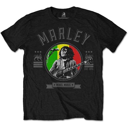 Bob Marley Unisex Vuxen Rebel Music Seal T-Shirt XL Svart