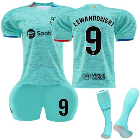 2023/24 FC Barcelona Tredje Tröja #9 Lewandowski Fotbollströja Kit