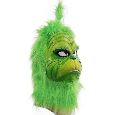Jul The Grinch Helmask i Latex Julhatt Monster Vuxenhandskar (FMY)
