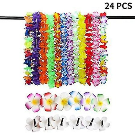 Havaijin Kukkakoristeet Setti Trooppinen Havaijilainen Hula Lei Kaulakorut