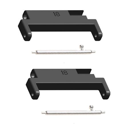 Håndledsrem Link HeadGrain til 18mm-20mm Connector Lugs Adapter Ur Armbånd 2x