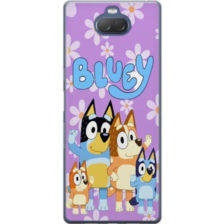Yhteensopiva Puhelinkuori Sony Xperia 10 Plus Stitch kouluehtona kirjojen, kynien ja repun kanssa värikkäässä kawaii-kuvituksessa