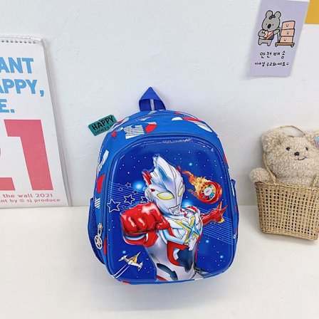 Skolryggsäck för barn, ny förskole-ryggsäck, tecknad anime-ryggsäck, pojke-fan, 2-5 år gammal ryggsäck - Ultraman blå