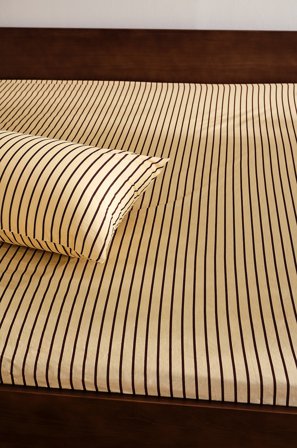 Jotex - Stretchlaken Økologisk Gul/brun - SIMA - Kjøp Dra-på-laken hos Jotex