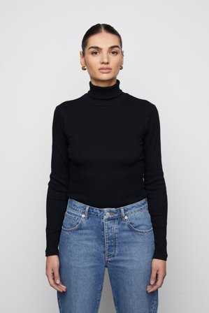 CAMILLA PIHL - Petra Rib Turtleneck - Black SizeXL