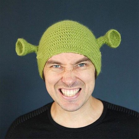 Monster Shrek Vinter Strikket Beanie Hat Nyhed Uld Sjov Kasket Jul