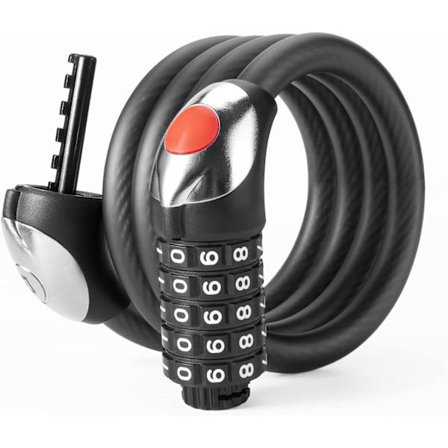 Cykellåskabel, Cykellås 1,8 meter, Cykellås med 5-siffrig LED