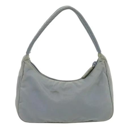 Prada Vintage, Pre-Owned Nylon Handbag Blauw, Dames, Maat:ONE Size