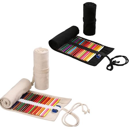 2 kpl Kangaskynäkotelo 36 Reikää Rullattava Kynäkotelo Kangas Kynäteline Väriliitu Rullateline Säilytyspussi Taiteilija Koulu Toimisto