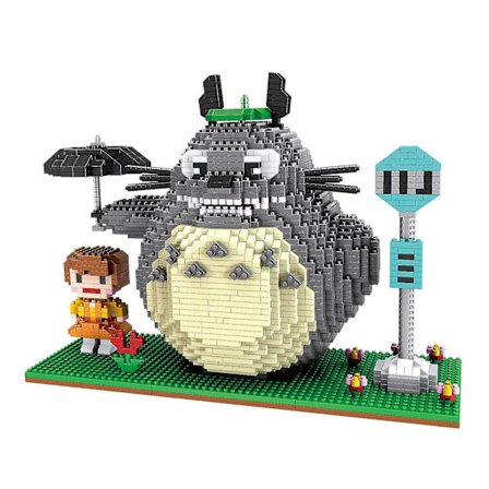 Totoro Barnpussel Små Partikel Byggklossleksaker Antal 2000+