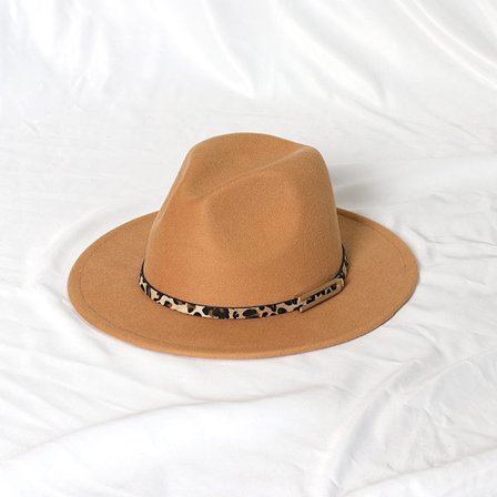 Huopateatteri Jazz Hat Leveälierinen Hattu Säädettävä Hattu Kevät Syksy Talvi