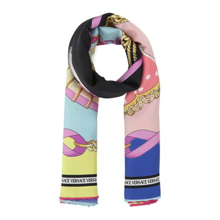 Versace - Sjalar - Blå - Dam - Storlek: One Size, Dam, Storlek: ONE SIZE