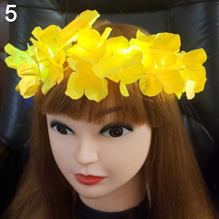 Glödande LED-krans Halloween Crown Flower 5 5