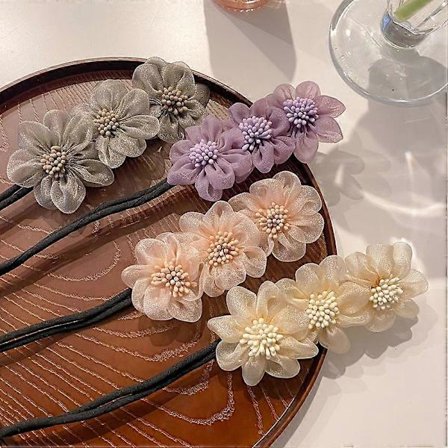 4 stk. Donut Hårknold Maker Blomster Hårbånd Hårstyling Knold Makers Elegante Håraccessories