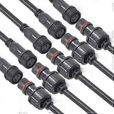 Vanntette Koblinger, Hann Hunn Kobling Led Plugg, Vanntette Ip65 Koblinger, 2 Pinners, 2 Ledere Med 16awg 20cm Skjøteledning For Led Strip Lys.